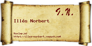 Illés Norbert névjegykártya