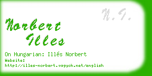 norbert illes business card